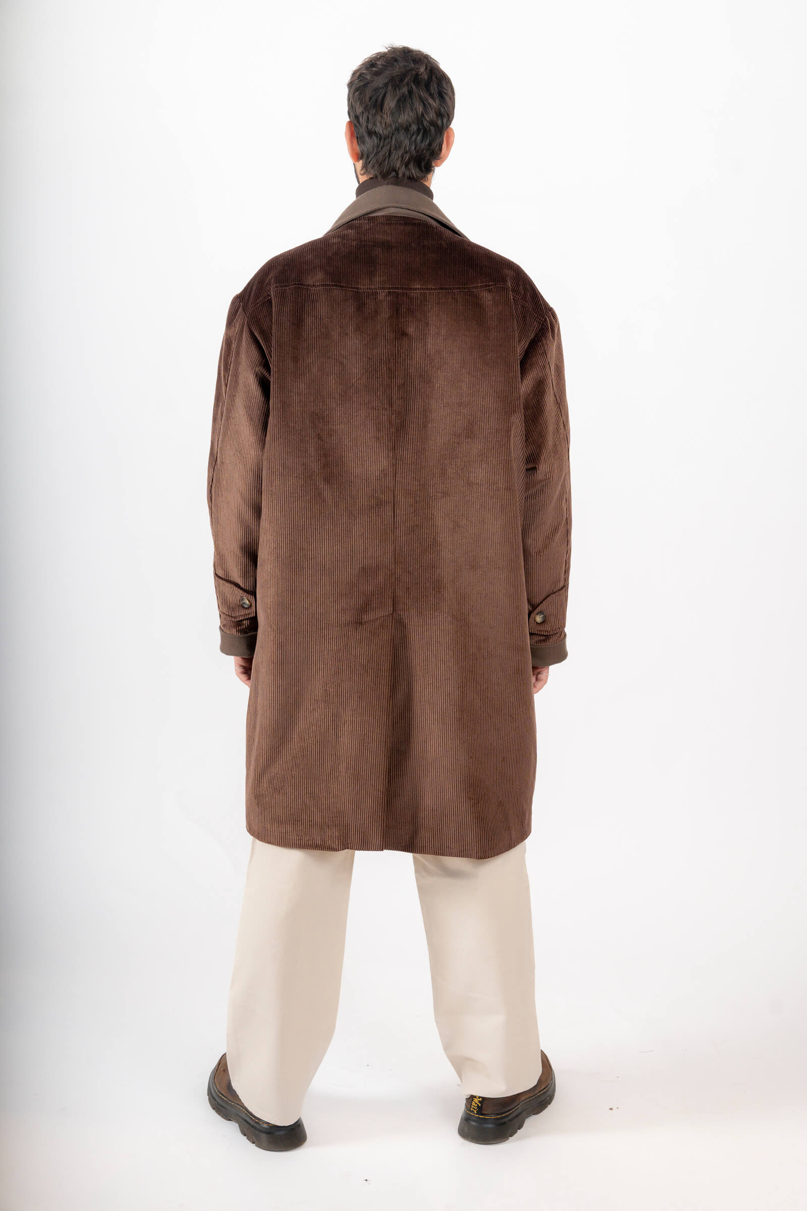 מעיל קורדורוי שילוב חום