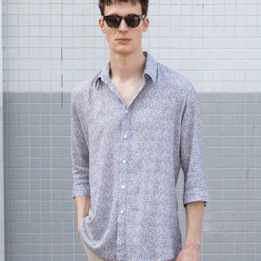 חולצת ויסקוזה 25  - הדפס עלים