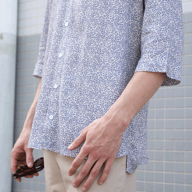 חולצת ויסקוזה 25  - הדפס עלים