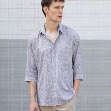 חולצת ויסקוזה 25  - הדפס עלים