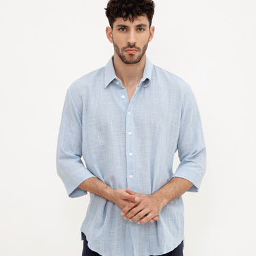 חולצת כותנה סלאב - תכלת