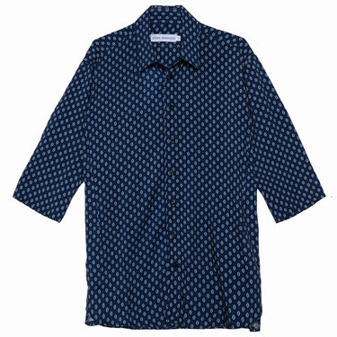 חולצת ויסקוזה 44 - הדפס אול אובר נייבי