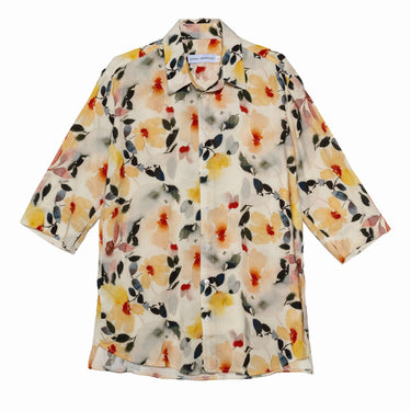 חולצת ויסקוזה 47 - דפוס פרחוני אקוורל