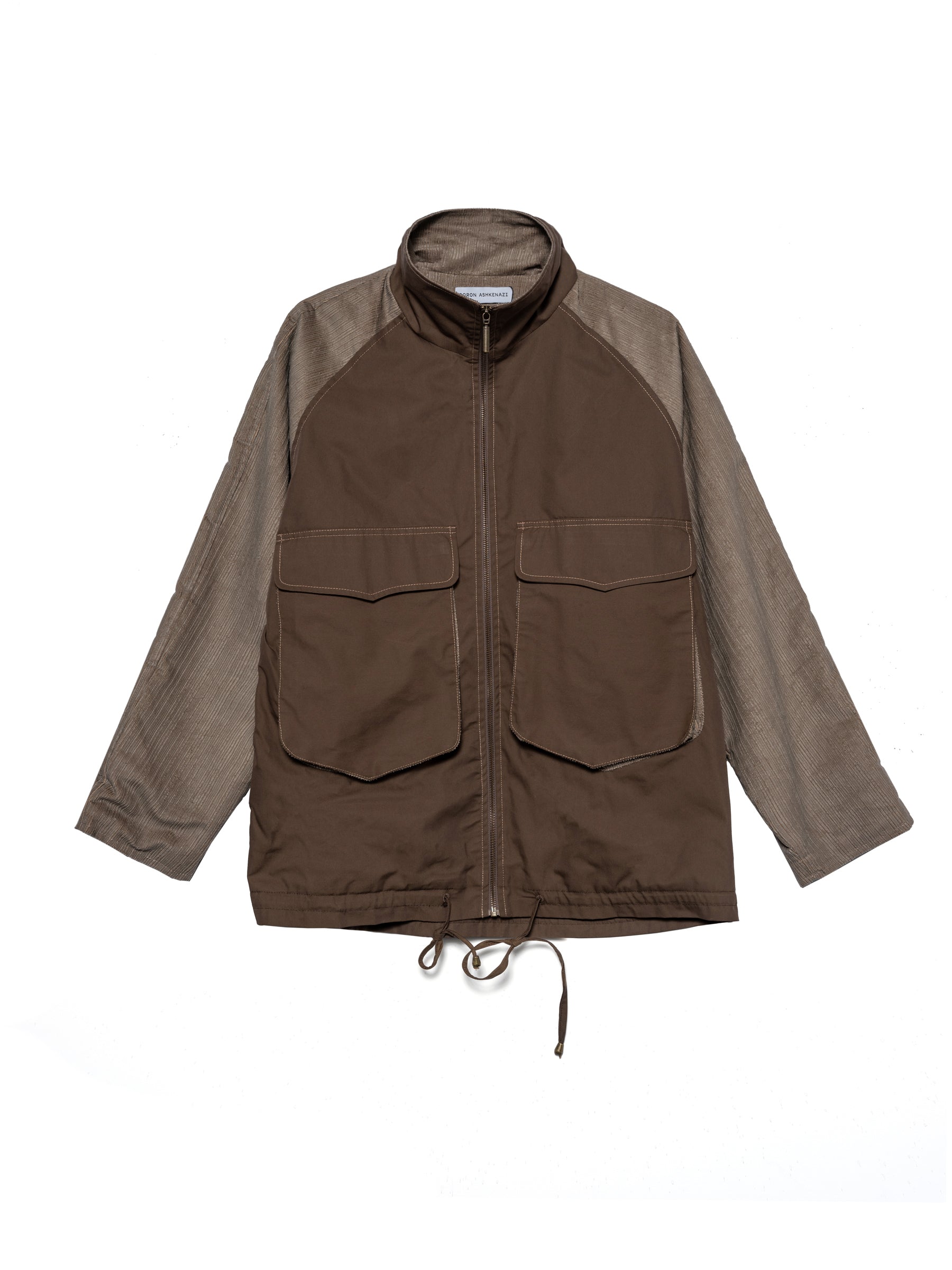 מעיל שילוב זית