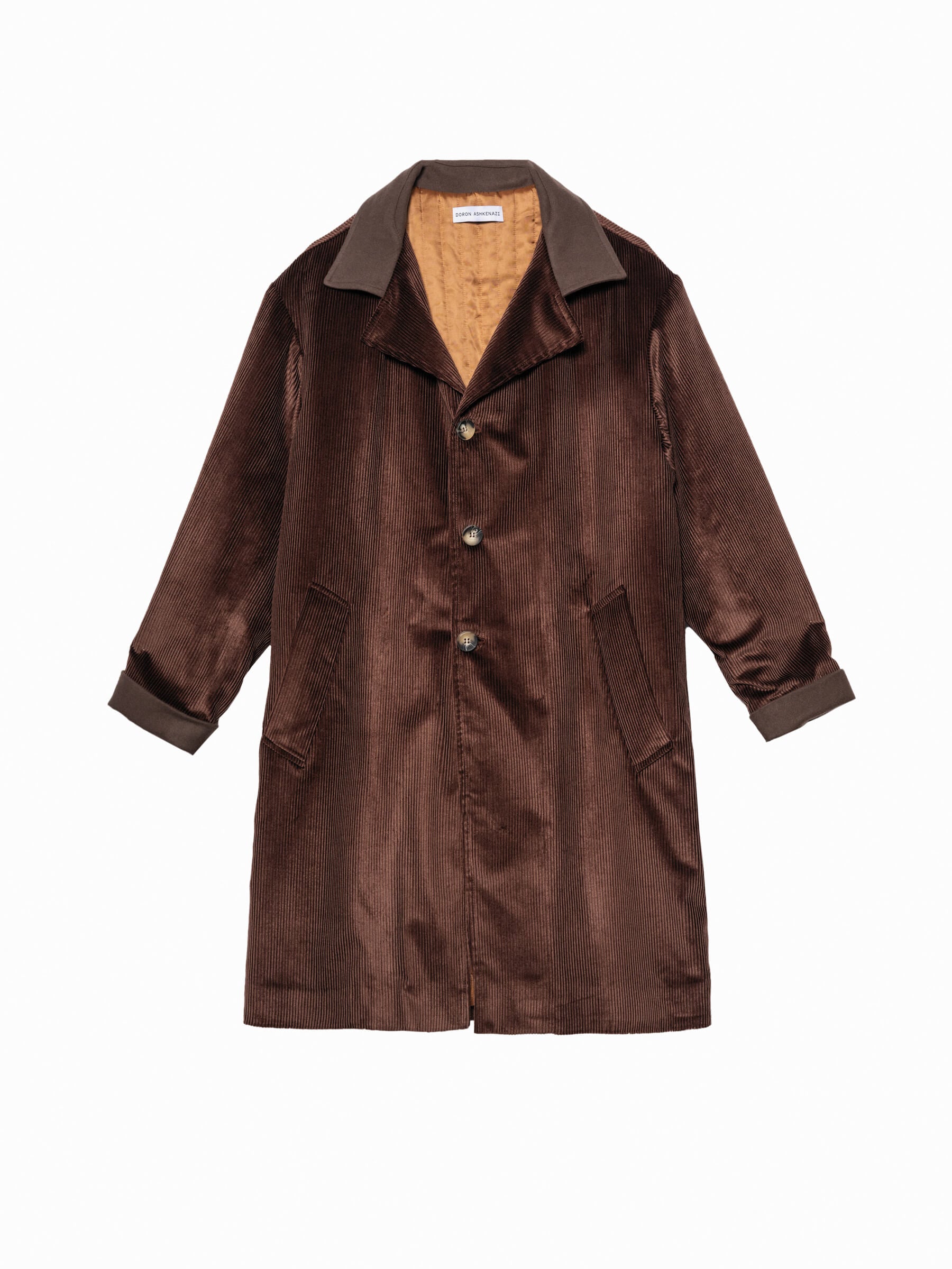 מעיל קורדורוי שילוב חום