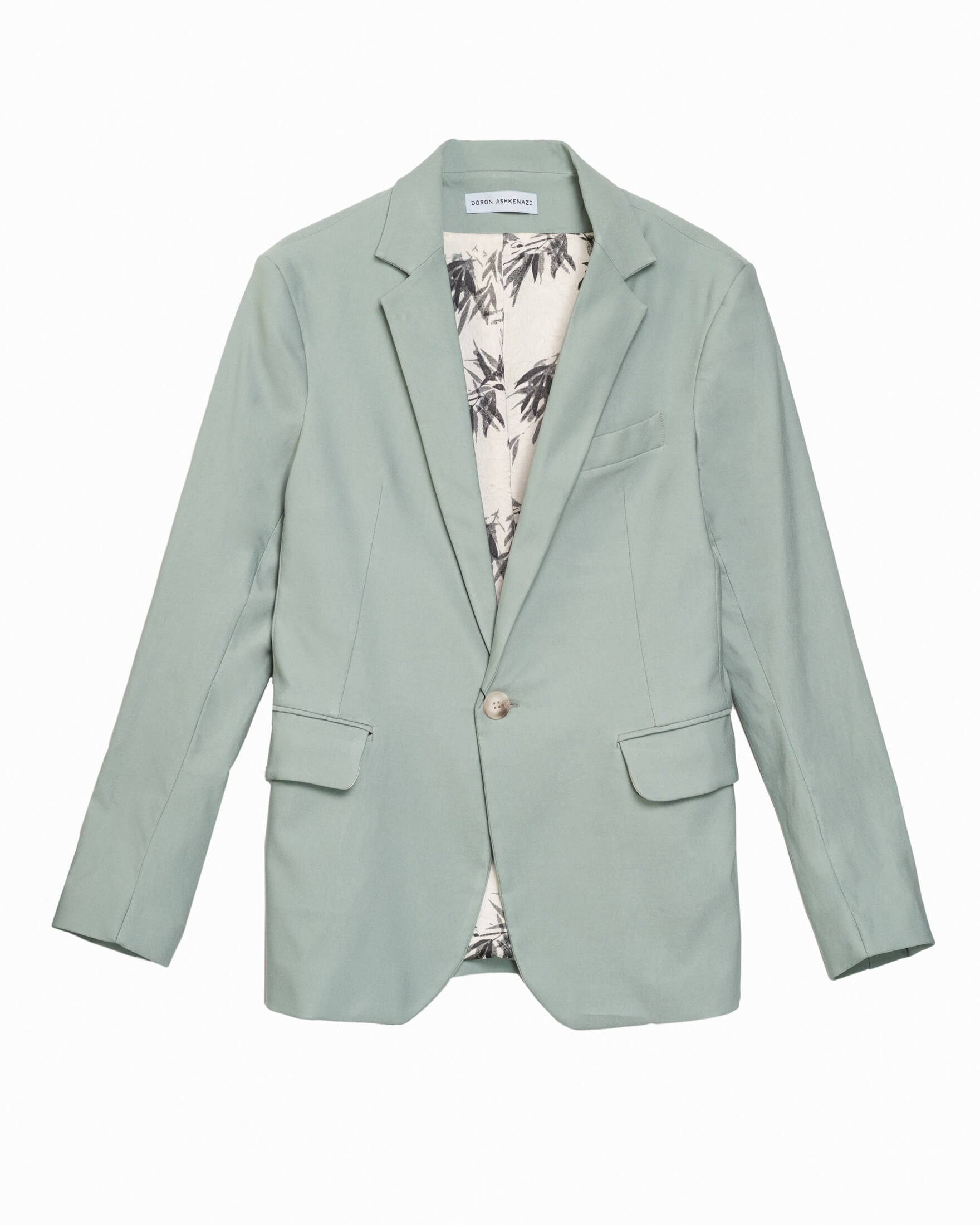 ז׳קט חליפה פיסטוק כותנה לייקרה