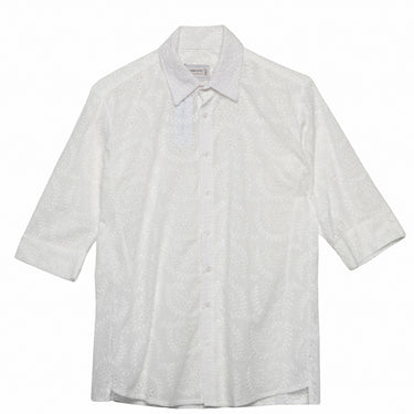 חולצת כותנה - טקסטורת עלים