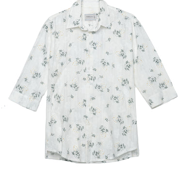 חולצת כותנה 7 - טקסטורת פרחים