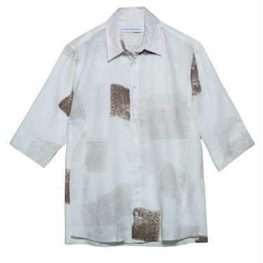 חולצת פשתן - בטקסטורה פאצ'ים