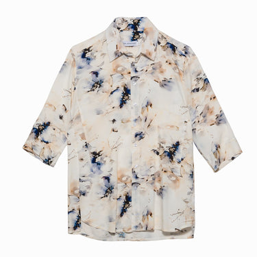 חולצת ויסקוזה 65- הדפס פרחים רומנטי