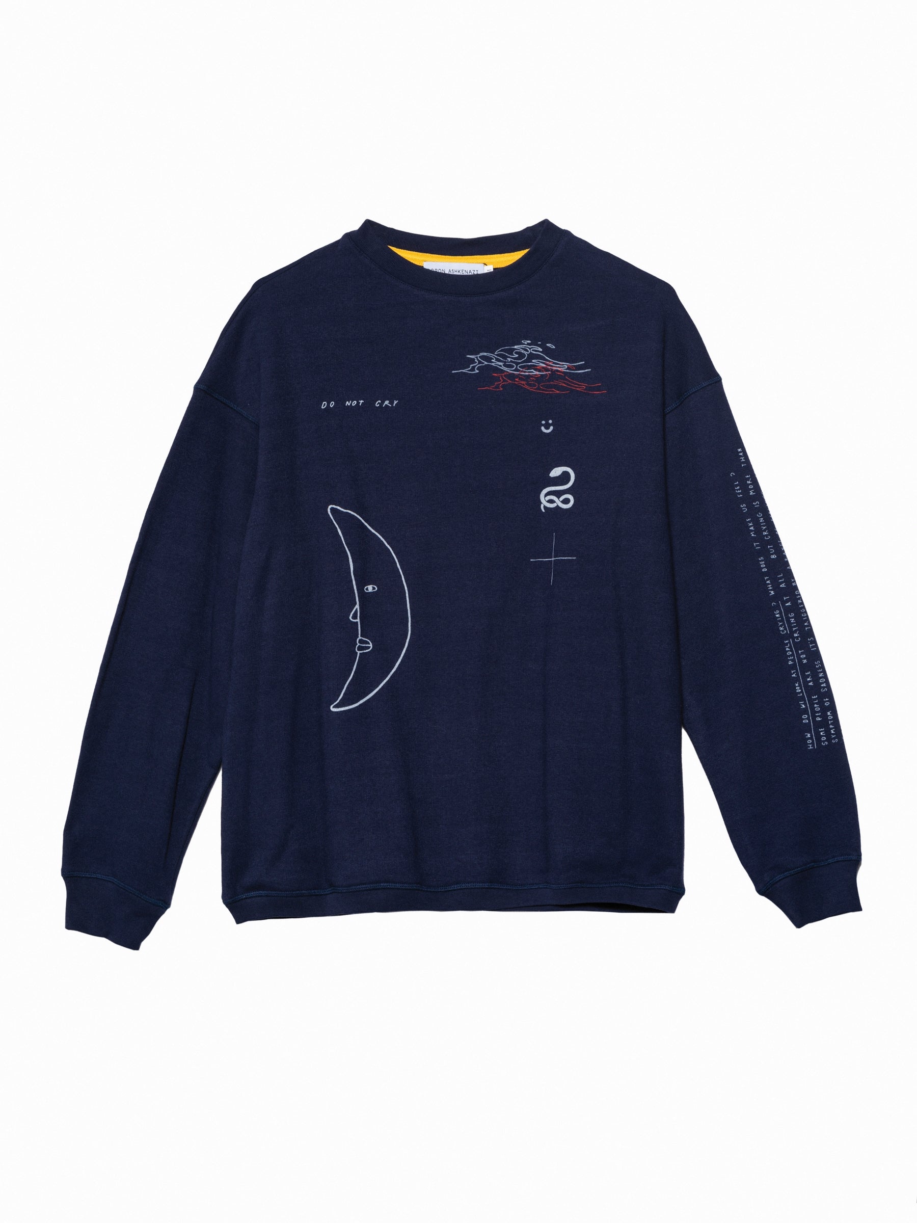 סוויטשרט דפוס ירח נייבי