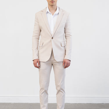 גקט SLIM FIT - אבן בטקסטורת פס