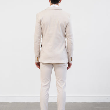 גקט SLIM FIT - אבן בטקסטורת פס