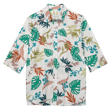 חולצה מכופתרת - הדפס טרופי