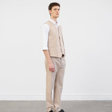 וסט פשתן - בז'