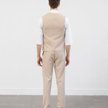 וסט פשתן - בז'