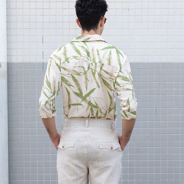 חולצת ויסקוזה 24 - הדפס אקליפטוס בהיר