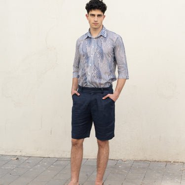 חולצת ויסקוזה - הדפס עצי דקל