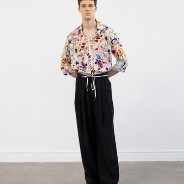 מכנסי קז'ואל אוברסייז - שחור