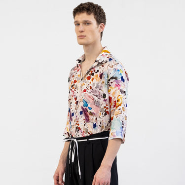 חולצת דפוס צבעי מים 23-חולצה בדפוס ALL OVER