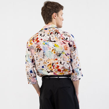 חולצת דפוס צבעי מים 23-חולצה בדפוס ALL OVER