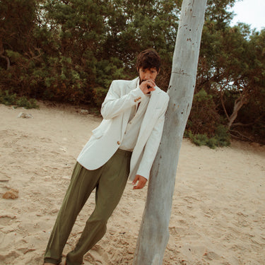 ז'קט פשתן - בז