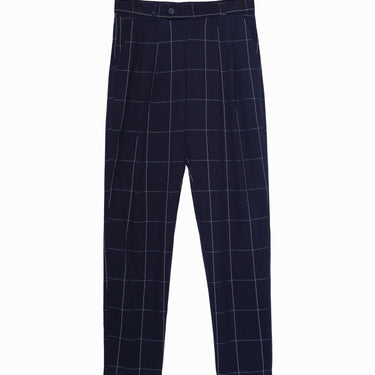 מכנסי פולי ויסקוזה משובץ