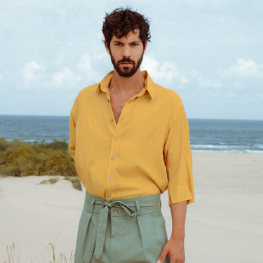 חולצת ויסקוזה חרדל