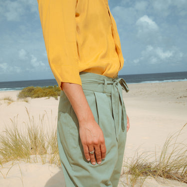 חולצת ויסקוזה חרדל